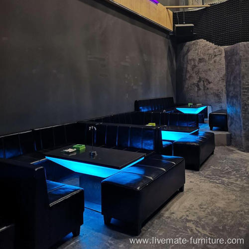 Commercial plastic rechargeable led furniture sets
